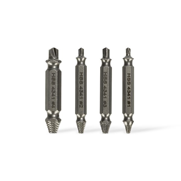 4 PIECE DAMAGED SCREW REMOVER SET